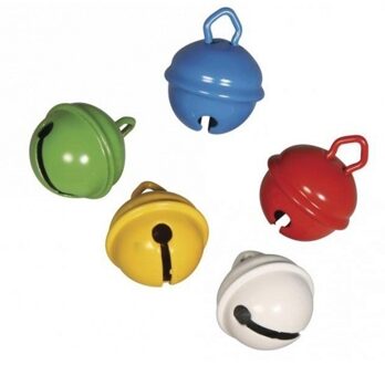 Rayher hobby materialen 10x Metalen belletjes gekleurd 15 mm