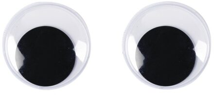 Rayher hobby materialen 10x Wiebel oogjes/googly eyes 30 mm - Plastic beweegbare oogjes - Hobby/knutsel materiaal