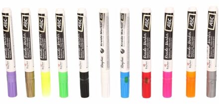 Rayher hobby materialen 1x Raamstift op waterbasis zwart - Hobby viltstiften Multikleur