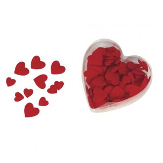 Rayher hobby materialen 200x Fluweelachtige hart strooiblaadjes rood