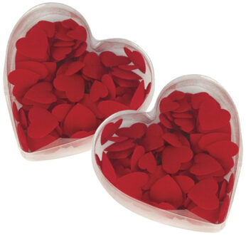 Rayher hobby materialen 200x Luxe velours strooihartjes rood