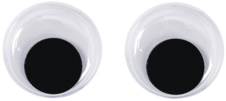 Rayher hobby materialen 20x stuks Wiebel oogjes/googly eyes - 15 mm - Plastic - beweegbare oogjes