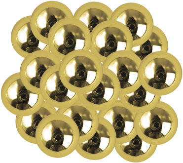 Rayher hobby materialen 22x stuks gouden plastic hobby kralen van 10 mm