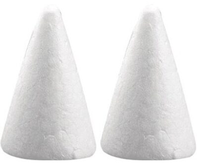 Rayher hobby materialen 2x Hobby/DIY piepschuim kegels vormen 6 cm - Knutselen hobby materialen/basis materiaal