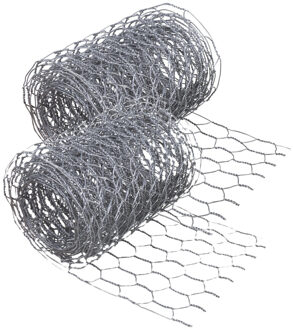 Rayher hobby materialen 2x Kippengaas 2,45 meter Zilver