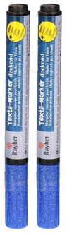 Rayher hobby materialen 2x stuks blauwe glitter textielstift - Textielstiften