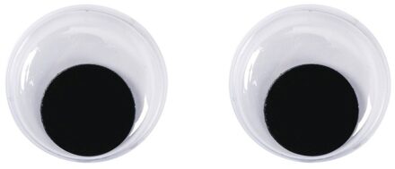 Rayher hobby materialen 30x Wiebel oogjes/googly eyes 15 mm