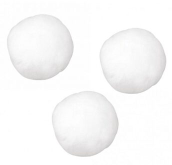 Rayher hobby materialen 35x knutsel pompons 25 mm wit