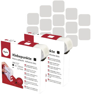 Rayher hobby materialen 400x foto lijmdots zelfklevend - transparant - 10 x 10 mm - foto album plakkers/stickers