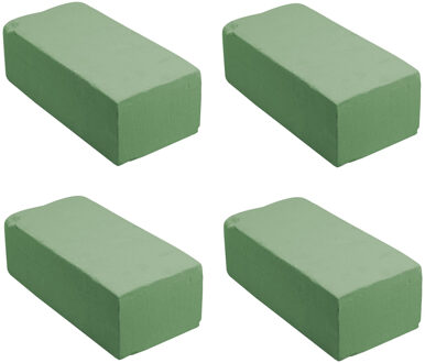 Rayher hobby materialen 4x Blokken rechthoekig groen steekschuim/oase nat 23 x 11 x 8 cm