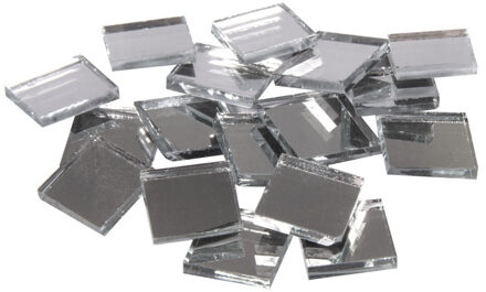 Rayher hobby materialen 5700x Spiegel mozaiek stenen/steentjes van 1 x 1 cm