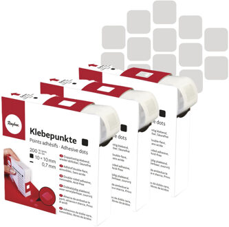 Rayher hobby materialen 600x foto lijmdots zelfklevend - transparant - 10 x 10 mm - foto album plakkers/stickers