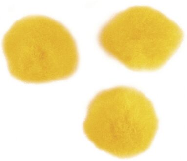 Rayher hobby materialen 60x knutsel pompons 15 mm geel