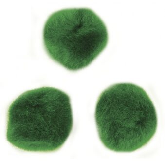 Rayher hobby materialen 60x knutsel pompons 15 mm groen