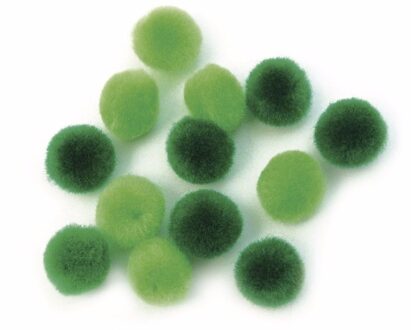 Rayher hobby materialen 60x knutsel pompons 15 mm groen