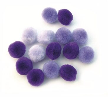 Rayher hobby materialen 60x stuks Hobby balletjes paars 15 mm