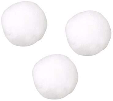Rayher hobby materialen 70x knutsel pompons 7 mm wit