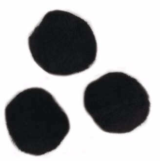 Rayher hobby materialen 70x knutsel pompons 7 mm zwart