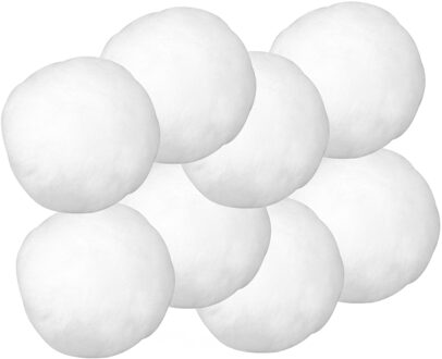 Rayher hobby materialen 8x stuk sWitte sneeuwballen/sneeuwbollen 6 cm - Decoratiesneeuw