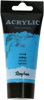 Rayher hobby materialen Acrylverf/hobbyverf op waterbasis - lichtblauw - 75 ml - Schilderen/knutselen