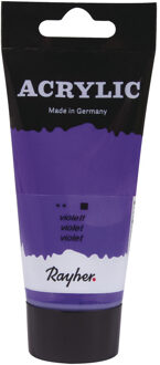 Rayher hobby materialen Acrylverf/hobbyverf op waterbasis - paars - 75 ml - Schilderen/knutselen