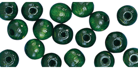 Rayher hobby materialen Armbandjes rijgen 156 groene houten kralen - Hobbykralen