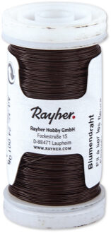 Rayher hobby materialen Bloemendraad of ijzerdraad - bruin - 0.35 mm dik - 100 meter snoer - metaaldraad