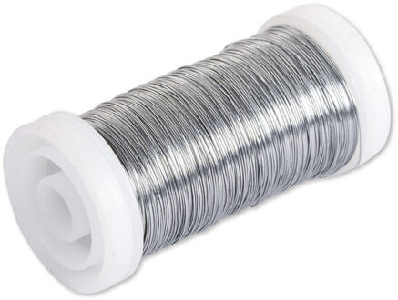 Rayher hobby materialen Bloemendraad of ijzerdraad - zilver - 0.35 mm dik - 100 meter snoer - metaaldraad