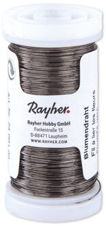 Rayher hobby materialen Bloemendraad of ijzerdraad - zwart - 0.35 mm dik - 100 meter snoer - metaaldraad