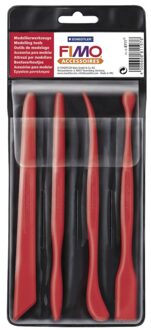 Rayher hobby materialen Boetseer klei gereedschap - 4x stuks - kunststof - Hobby speelgoed - Knutselen Multi