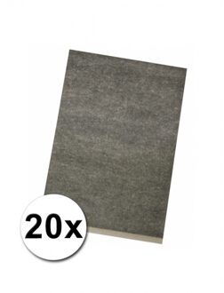 Rayher hobby materialen Carbonpapier / Transferpapier / Overtrekpapier - setje van 20x vellen - Hobby tekenen