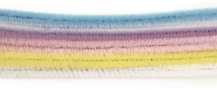 Rayher hobby materialen Chenilledraad 30x - pastel kleuren - 30 cm - pijpenragers