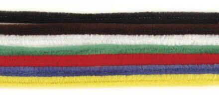 Rayher hobby materialen Chenilledraad - 30x st - gekleurd - 50 cm - hobbydraad chenille - pijpenragers