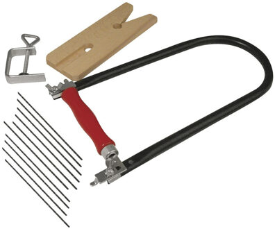 Rayher hobby materialen Complete hobby figuurzaag set - inclusief 10x zaagbladen - Hobby handgereedschap