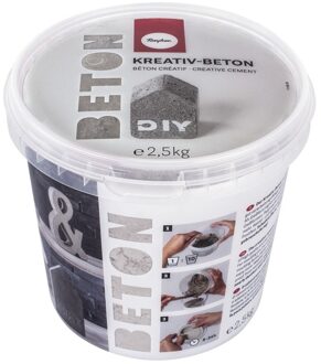 Rayher hobby materialen Creatief beton/betongietpoeder 2.5 kg - Cementpoeder - Hobby/knutsel materiaal