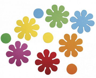 Rayher hobby materialen Crepla ponsdeeltjes bloemen zelfklevend 160x stuks - Knutselen/Hobby - Plak bloemen