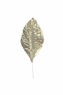 Rayher hobby materialen Decoratie bladeren goud 12x stuks 3 x 4,5 cm