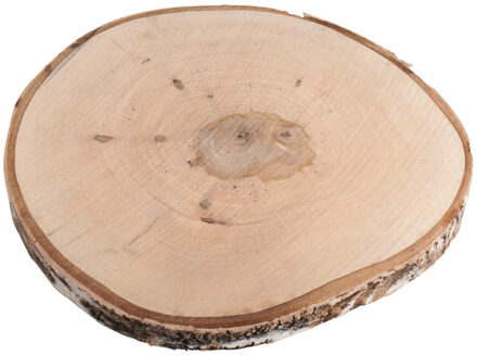 Rayher hobby materialen Decoratie boomschijf met schors - berkenhout - D30 cm - rond - Knutselen/hobby - Kaarsenplateau