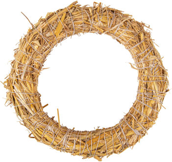 Rayher hobby materialen Decoratie krans van stro - 40 x 6,5 cm - DIY kransen maken - kerst deurkrans