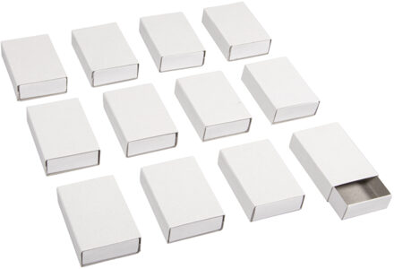 Rayher hobby materialen DIY Hobby/knutsel luciferdoosjes - 48x stuks - blanco - 5 x 3 x 1 cm - opslag bedank doosje