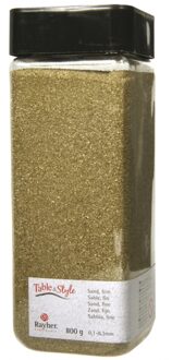 Rayher hobby materialen Fijn decoratie zand - goud - 475 ml - decoratie - zandkorrels - bloempot/vaas/knutselen Goudkleurig