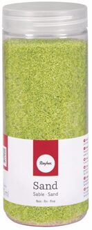 Rayher hobby materialen Fijn decoratie zand groen 475 ml - decoratie - zandkorrels / knutselmateriaal