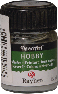 Rayher hobby materialen Flacon met lichtgrijze verf 15 ml