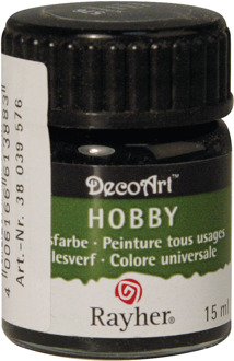 Rayher hobby materialen Flesje acrylverf zwart 15 ml - Hobbyverf