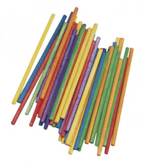 Rayher hobby materialen Gekleurde knutselhoutjes van 10 cm - 240x stuks - Hout - knutselen hobbymaterialen - knutselstokjes