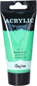 Rayher hobby materialen Grasgroene acrylverf/hobbyverf op waterbasis 75 ml - Hobbyverf