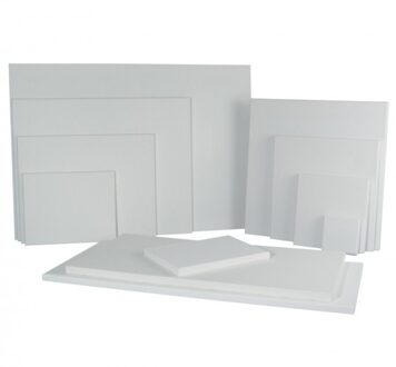 Rayher hobby materialen Handbespannen canvas schildersdoek - 50 x 70 cm - wit - schilderijen maken