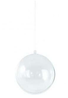 Rayher hobby materialen Hobby/diy kerstballen - 5x st - transparant - D8 cm - kunststof - knutselen