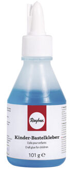 Rayher hobby materialen Hobby en Knutsellijm voor kleine kinderen - fles van 100 ml - op waterbasis - Hobby lijm - blauw