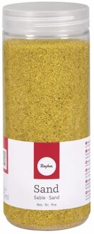 Rayher hobby materialen Hobby Fijn decoratie zand korrels - geel - 475 ml - zandkorrels - knutselmateriaal
